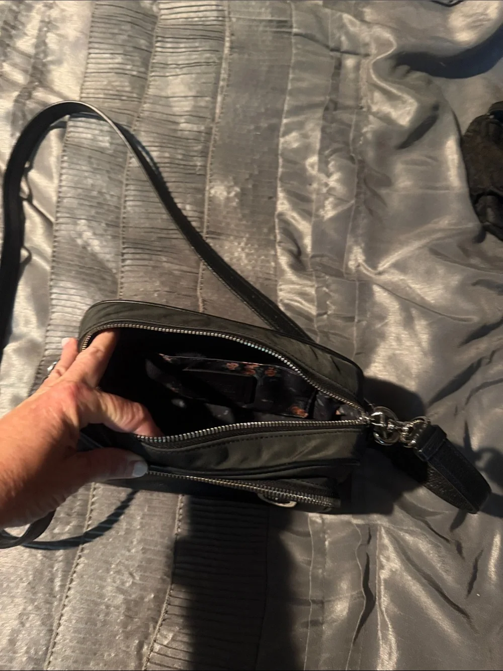 Coach Black Pebbled Leather Crossbody Bag